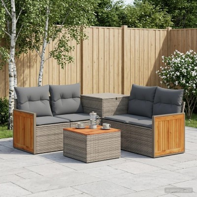 Sofa set 8 pcs. Gray and...