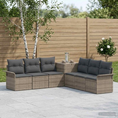 Sofa set 7 pcs. Gray and...
