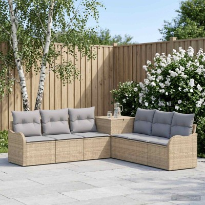 Sofa set 7 pcs. Beige and...
