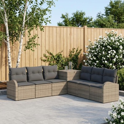 Sofa set 7 pcs. Gray and...