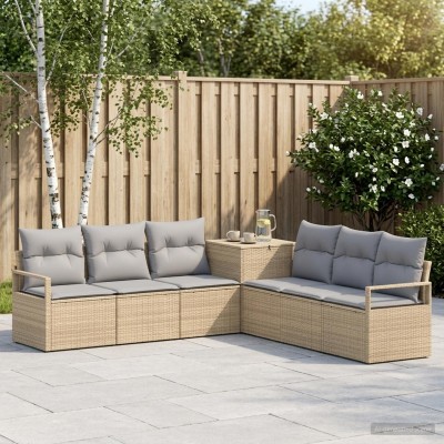Sofa set 7 pcs. Beige and...
