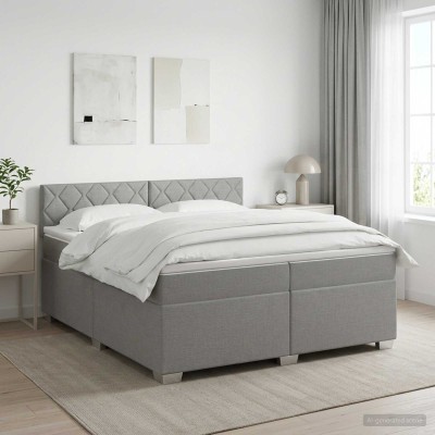 Spring bed with mattress...