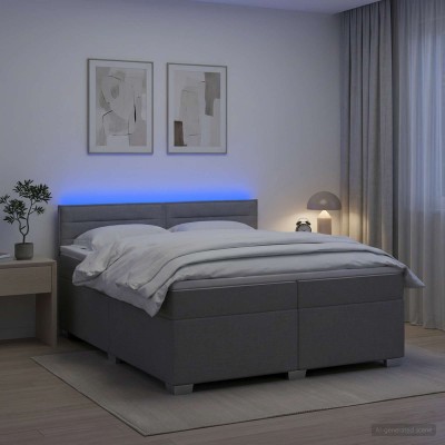Bed with mattress and LED...