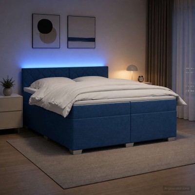 Bed with mattress and LED...