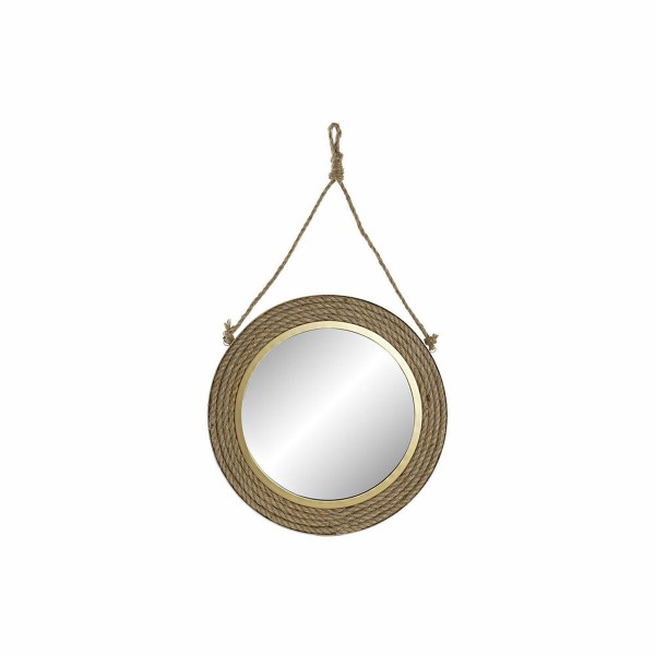 Wall mirror DKD Home Decor Brown Golden 46 x 2 x 46 cm