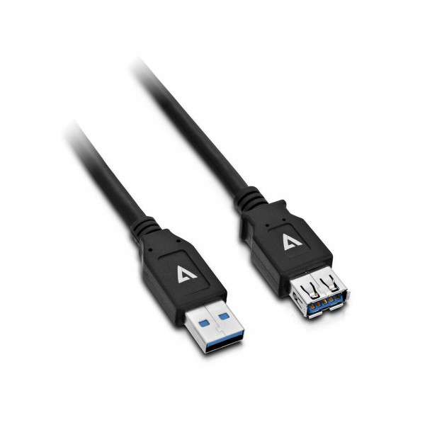 USB-kaabel V7 V7U3.0EXT-2M-BLK-1N Must 2 m