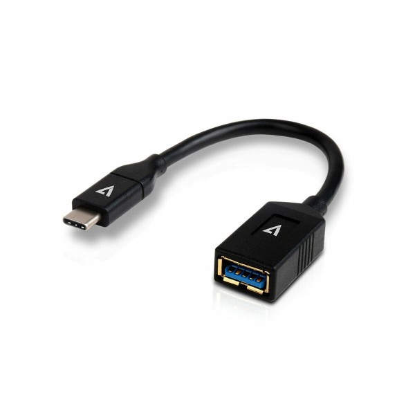 USB A - USB C Kaabel V7 V7U3C-BLK-1E Must