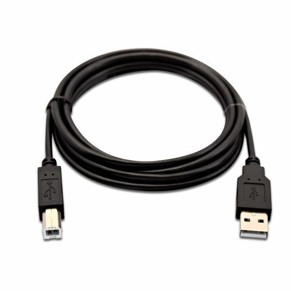 Кабель USB A — USB B V7 V7USB2AB-02M-1E Чёрный 2 m