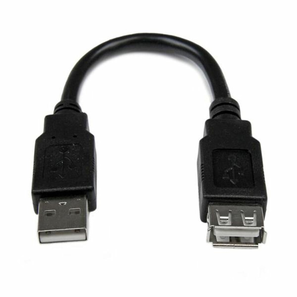 USB laidas Startech USBEXTAA6IN USB A Juoda