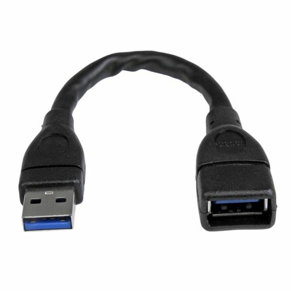 USB Kabelis Startech USB3EXT6INBK Melns