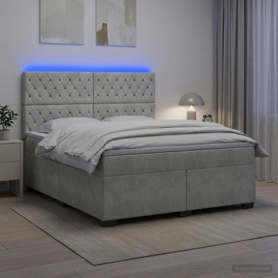 Spring bed with mattress...