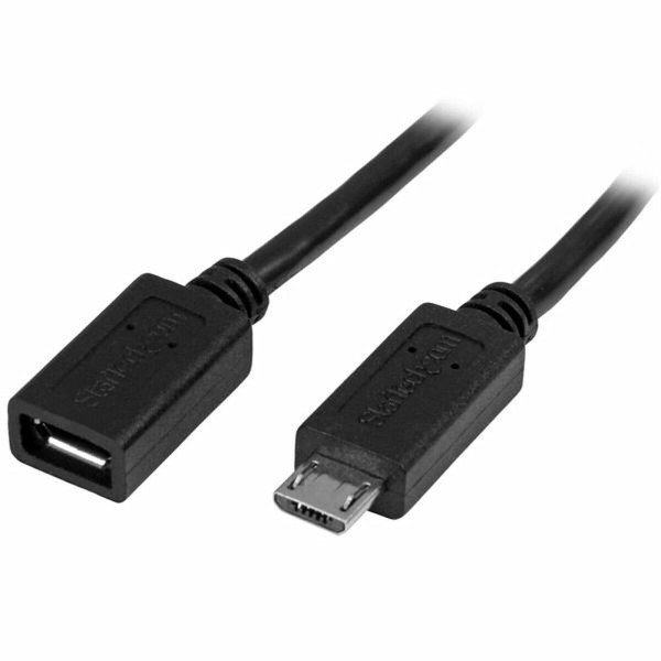 Cable Micro USB Startech USBUBEXT50CM Black