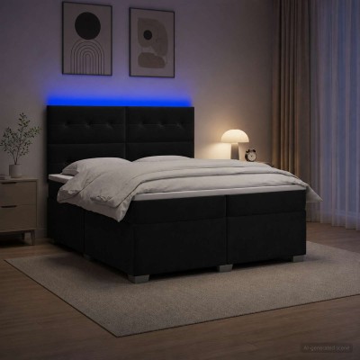 Spring bed with mattress...
