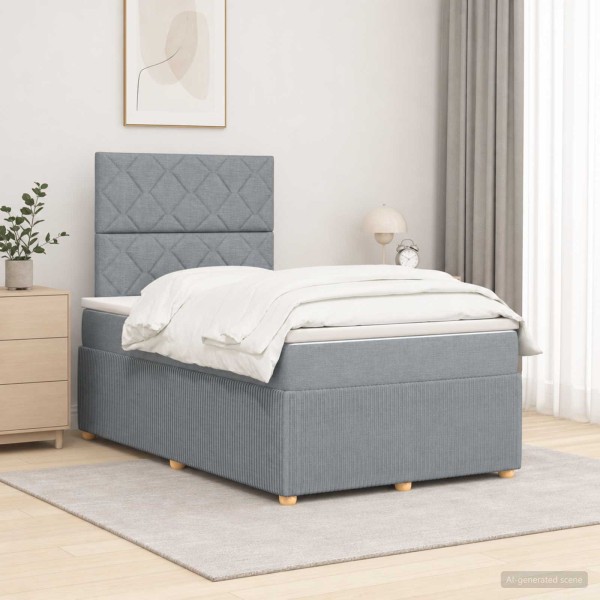 LED bed mattress with LED lighting Light gray Fabric
