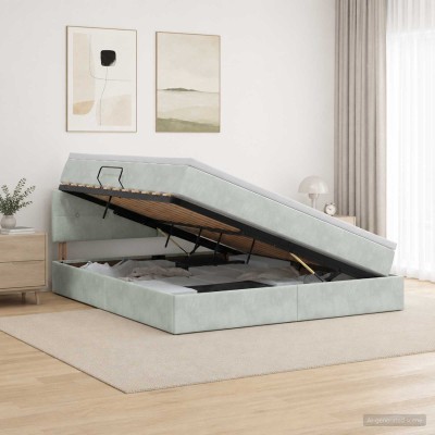 LED storage bed with...
