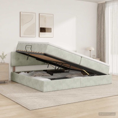 LED storage bed with...