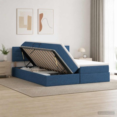 LED storage bed with...