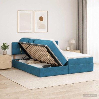 LED storage bed with...