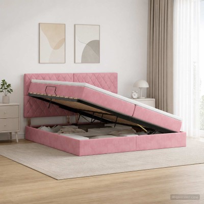 Bed with storage space and...