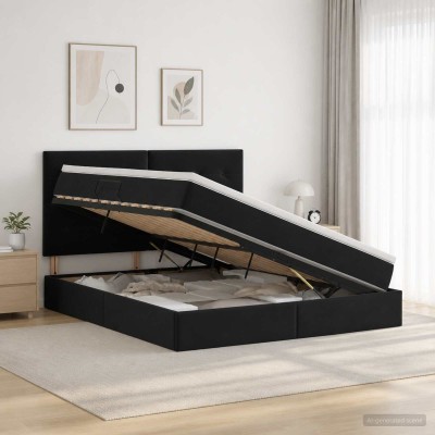 Bed with storage space and...