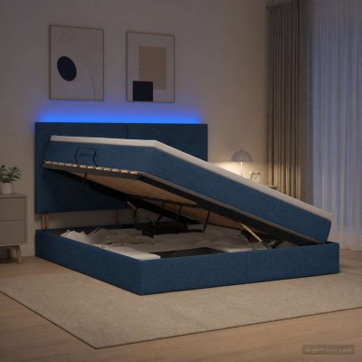 LED storage bed with...
