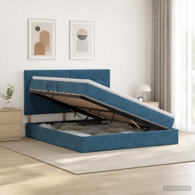 LED storage bed with...