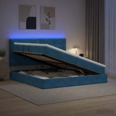 LED storage bed with...