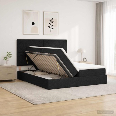 LED storage bed with...