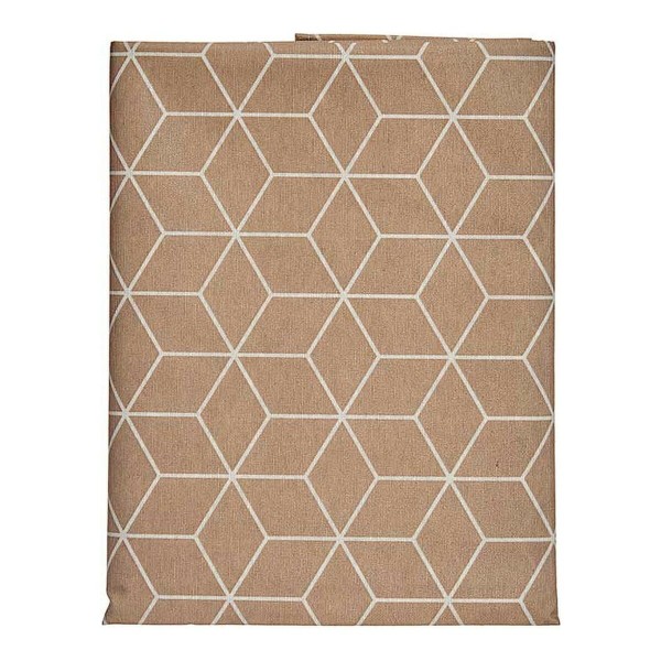 Pöytäliina Kinvara CUBIC-26195-3 Valkoinen Beige Paksu canvas