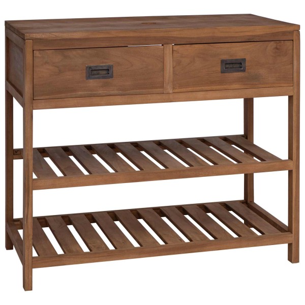 Bathroom cabinet Natural 90 x 45 x 75 cm Solid wood