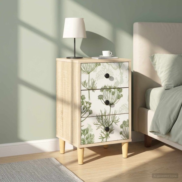 Bedside cabinet GOTHA 2 pcs. Sonoma oak