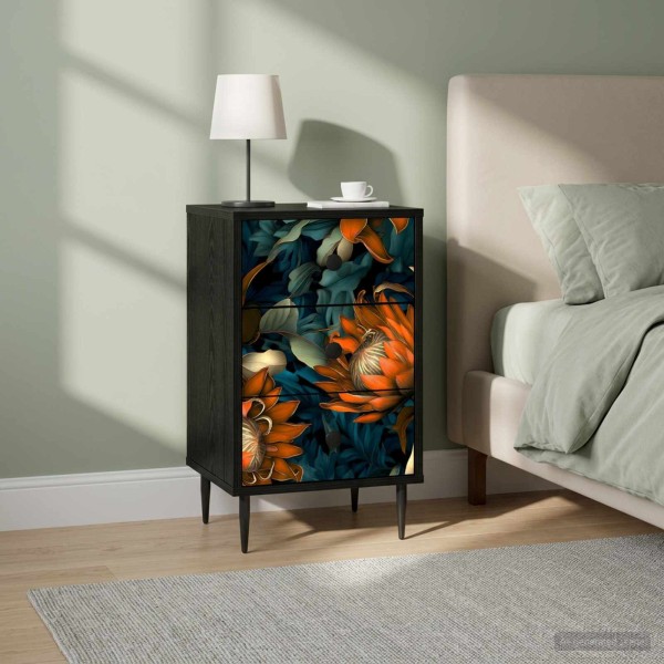 Bedside cabinet LOCHEM 2 pcs. Black oak