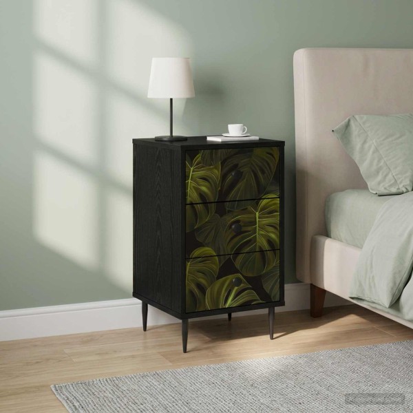 Bedside cabinet ELBURG 2 pcs. Black oak