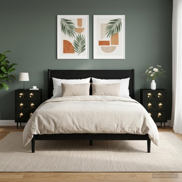 Bedside cabinet BREMEN 2 pcs. Black oak