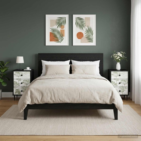Bedside cabinet GOTHA 2 pcs. Black oak