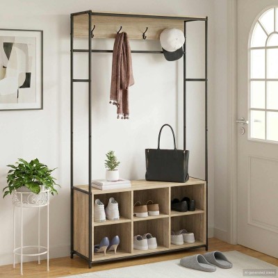 Coat rack with shoe bench...