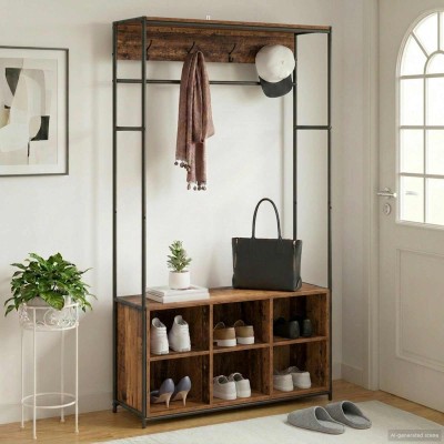 Coat rack with shoe bench...