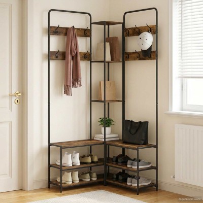 Coat rack with shoe bench...