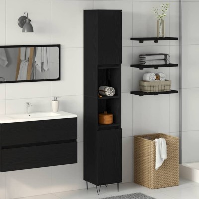 Bathroom cabinet Black oak...