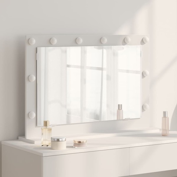 Cosmetic mirror White 80 x 15 x 18 cm Rectangular