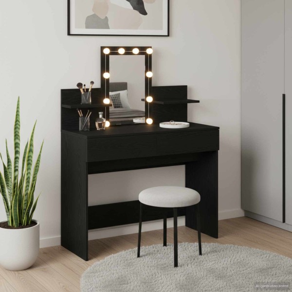 Dressing table Black oak 100 x 40 x 130 cm