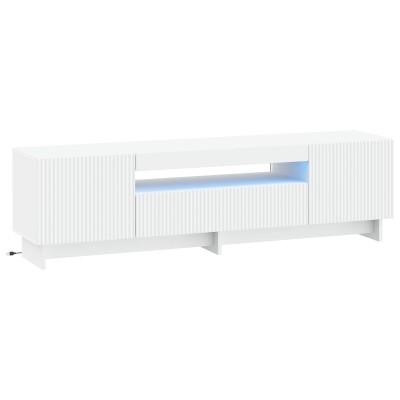 LED TV cabinet White...