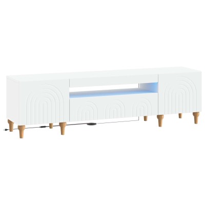 LED TV cabinet White...