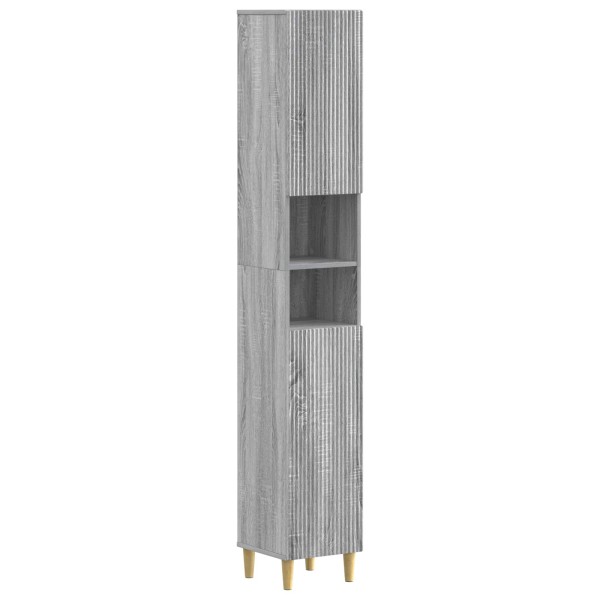 Bathroom cabinet with open shelf ARNHEM Gray Sonoma