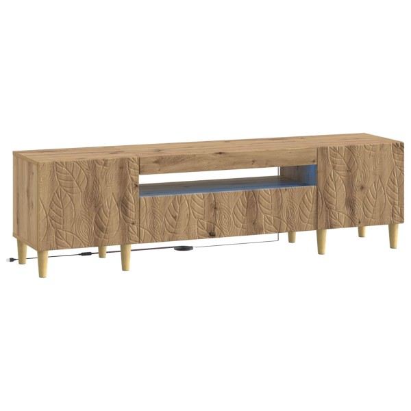 LED TV cabinet Artisan oak Processed wood
