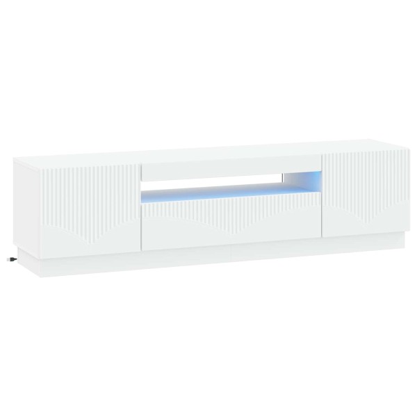 LED TV cabinet White Treated wood
