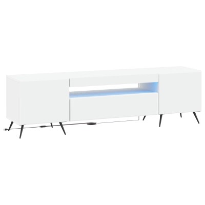 LED TV cabinet White...