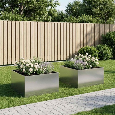 Garden pot 2 pcs. Silver 80...