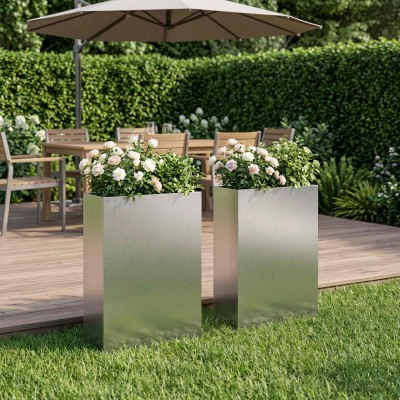 Garden pot 2 pcs. Silver 40...