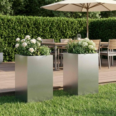 Garden pot 2 pcs. Silver 30...